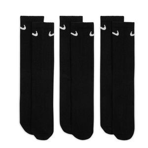 Nike Unisex Adult Lightweight Everyday Crew Socks (Pack of 3) / Black